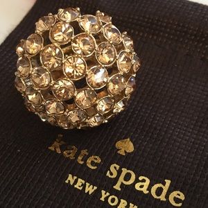 Kate Spade ♠️ Lady Marmalade Crystal Ring Topaz